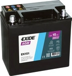 EXIDE EK151, EXIDE EK151 AGM Pb Backup-Batterie 12V 15Ah/C20 - 200A(EN)