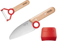 Opinel LE PETIT CHEF Kinder K&uuml;chen-Set, 3-teilig, rot