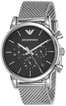 Emporio Armani Herren Chronograph Quarz Uhr mit Edelstahl Armband AR1811