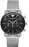 Emporio ArmaniHerren Chronograph Quarz Uhr mit Edelstahl Armband AR11104