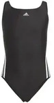 Adidas M&auml;dchen 3-Streifen Swimsuit Badeanzug schwarz-wei&szlig; 128