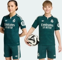 adidas Real Madrid Ausw&auml;rtstrikot Kinder 26/27 Dunkelgr&uuml;n/Wei&szlig;...