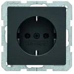 Berker Q.1/Q.3/Q.7 Schuko Steckdose, schwarz samt - 47436085