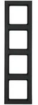 Berker Q.3 Rahmen 4-fach, schwarz samt - 10146095