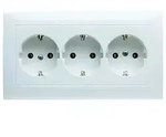 Berker S.1 Schuko Steckdose 3-fach, mit Rahmen, polarwei&szlig; matt - 47661909