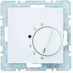 Berker S.1/B.3/B.7 Temperaturregler, Wechsler mit Zentralst&uuml;ck, polarwei&szlig; matt -