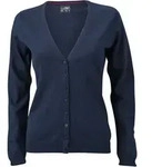 James & Nicholson Damen V-Ausschnitt Cardigan JN660 navy XS