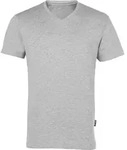 HRM Herren T-Shirt 'Luxus V-Ausschnitt' 102 grey melange S