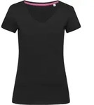 Stedman Damen V-Ausschnitt T-Shirt ST9130 black opal S