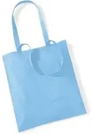 Westford Mill Baumwolltasche 'Bag for Life' Einkaufstasche W101 sky blue 38 x...