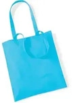 Westford Mill Baumwolltasche 'Bag for Life' Einkaufstasche W101 surf blue 38 x...