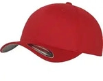 FLEXFIT Unisex 6-Panel Flexfit Wooly Combed Kappe Klassische Cap 6277 red S/M