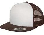 FLEXFIT Unisex 5-Panel Trucker Kappe Netz Cap 6006/6006W brown/white/brown one size