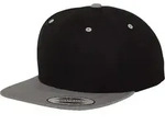 FLEXFIT Unisex 6-Panel Snapback Kappe Flache Cap 6089MT black/silver one size
