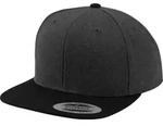 FLEXFIT Unisex 6-Panel Snapback Kappe Flache Cap 6089MT charcoal/black one size