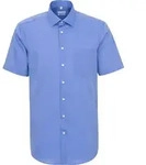 Seidensticker Herren Hemd kurzarm 001001/003001 mid blue 38