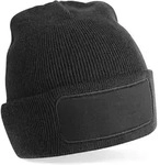 Beechfield Unisex Patch Beanie B445 black one size