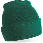 Beechfield Unisex Patch Beanie B445 bottle green one size