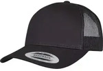 FLEXFIT Unisex 5-Panel Retro Trucker Kappe Netz Cap 6506 black one size