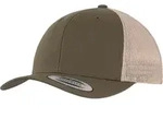 FLEXFIT Unisex Vintage Trucker Kappe Netz Cap 6606/6606T mossgreen/khaki one...