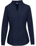Seidensticker Damen Popeline Bluse mit Kelchkragen langarm 118201 navy 38