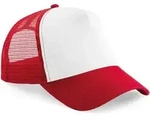 Beechfield Unisex 5-Panel Trucker Kappe Netz Cap B640 classic red/white one size