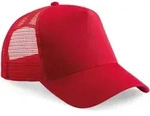 Beechfield Unisex 5-Panel Trucker Kappe Netz Cap B640 classic red/classic red one