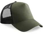 Beechfield Unisex 5-Panel Trucker Kappe Netz Cap B640 olive green/black one size