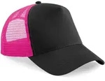 Beechfield Unisex 5-Panel Trucker Kappe Netz Cap B640 black/fuchsia one size