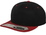 FLEXFIT Unisex 6-Panel Fitted Snapback Kappe Flache Cap 110 black/red one size