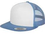FLEXFIT Unisex 5-Panel Trucker Kappe Netz Cap 6006/6006W carolina blue/white/carolina
