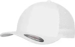 FLEXFIT Unisex 6-Panel Mesh Kappe Netz Cap 6533 white S/M