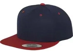 FLEXFIT Unisex 6-Panel Snapback Kappe Flache Cap 6089MT navy/red one size