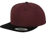 FLEXFIT Unisex 6-Panel Snapback Kappe Flache Cap 6089MT maroon/black one size