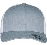 FLEXFIT Unisex Vintage Trucker Kappe Netz Cap 6606/6606T heather grey/white one size
