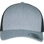 FLEXFIT Unisex Vintage Trucker Kappe Netz Cap 6606/6606T heather grey/black one size
