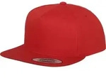 FLEXFIT Unisex 5-Panel Snapback Kappe Flache Cap 6007 red one size