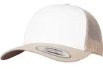 FLEXFIT Unisex 6-Panel Trucker Kappe Netz Cap 6606CF khaki/white/khaki one size