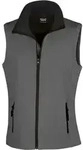 Result Core Damen 2-Lagen Softshell Gilet 'Printable' Bodywarmer R232F charcoal/black