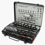 W&uuml;rth Steckschl&uuml;sselsatz Zebra Knarrenkasten 59 tlg. 1/4 + 1/2 Zoll 096509059