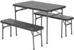 Campingtisch mit B&auml;nken Coleman Pack Away Set 4 silber