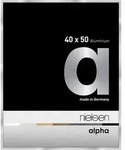 Nielsen Bilderrahmen Alpha Aluminium Normalglas / Floatglas / Silber / 40 x 50