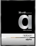 Nielsen Bilderrahmen Alpha Aluminium Normalglas / Floatglas / 30 x 40 / Schwarz...