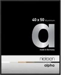 Nielsen Bilderrahmen Alpha Aluminium Normalglas / Floatglas / Schwarz Eloxal Mat...