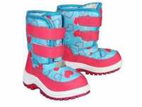 Playshoes - Klett-Boots Snow Hearts Gefüttert In Blau/Pink, Gr.20/21