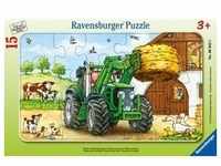 Ravensburger Kinderpuzzle - 06044 Traktor Auf Dem Bauernhof - Rahmenpuzzle Für