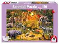 Schmidt Puzzle 150 - Tiere In Afrika (Kinderpuzzle)