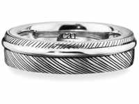 cai Ring 925/- Sterling Silber ohne Stein Glänzend (Größe: 058 (18,5))