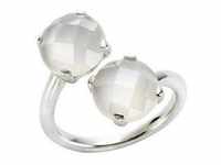 Jamelli Ring 925/- Sterling Silber Mondstein Weiß Glänzend (Größe: 060...