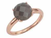 Jamelli Ring 925/- Sterling Silber Mondstein Grau Glänzend (Größe: 052 (16,6))